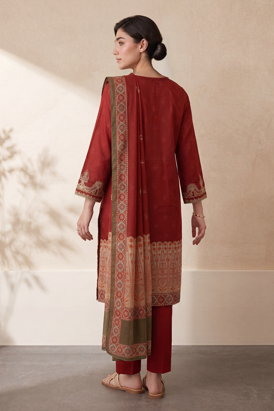Embroidered Kurta Dupatta Trouser - 2997