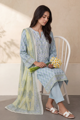 Embroidered Kurta Dupatta Trouser - 3004