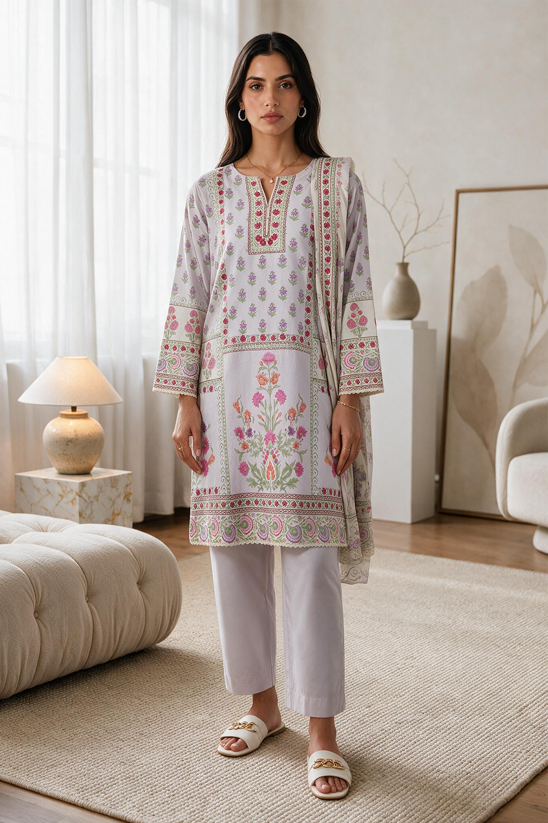 Kurta Dupatta Trouser - 3179
