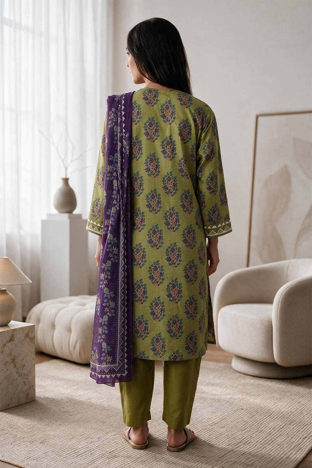 Kurta Dupatta Trouser - 3182