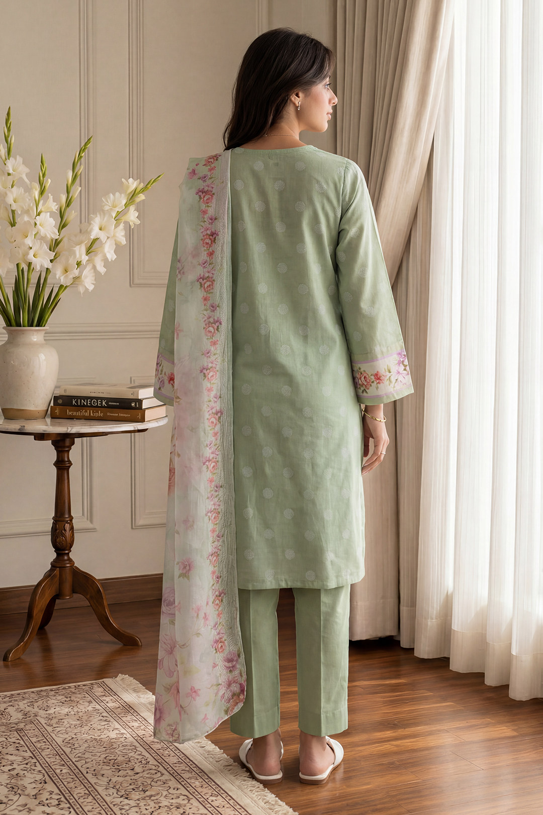 Embroidered Kurta Dupatta Trouser - 3200