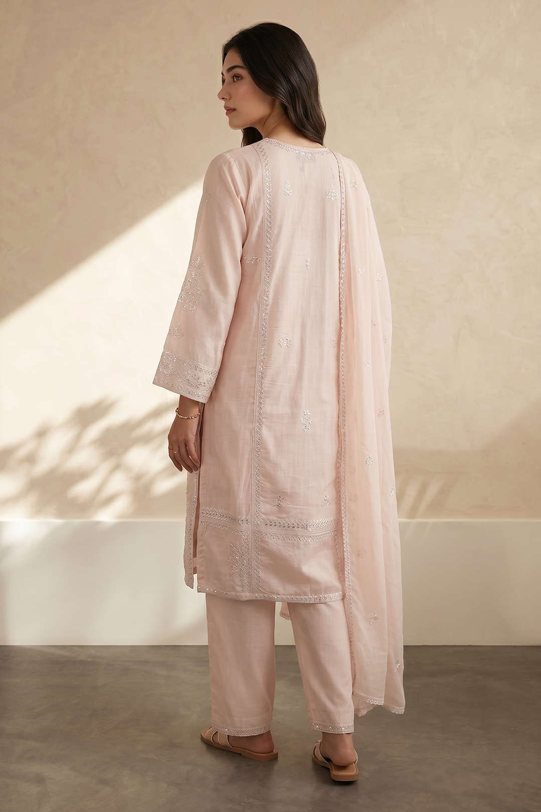 Embroidered Kurta Dupatta Trouser - 3223