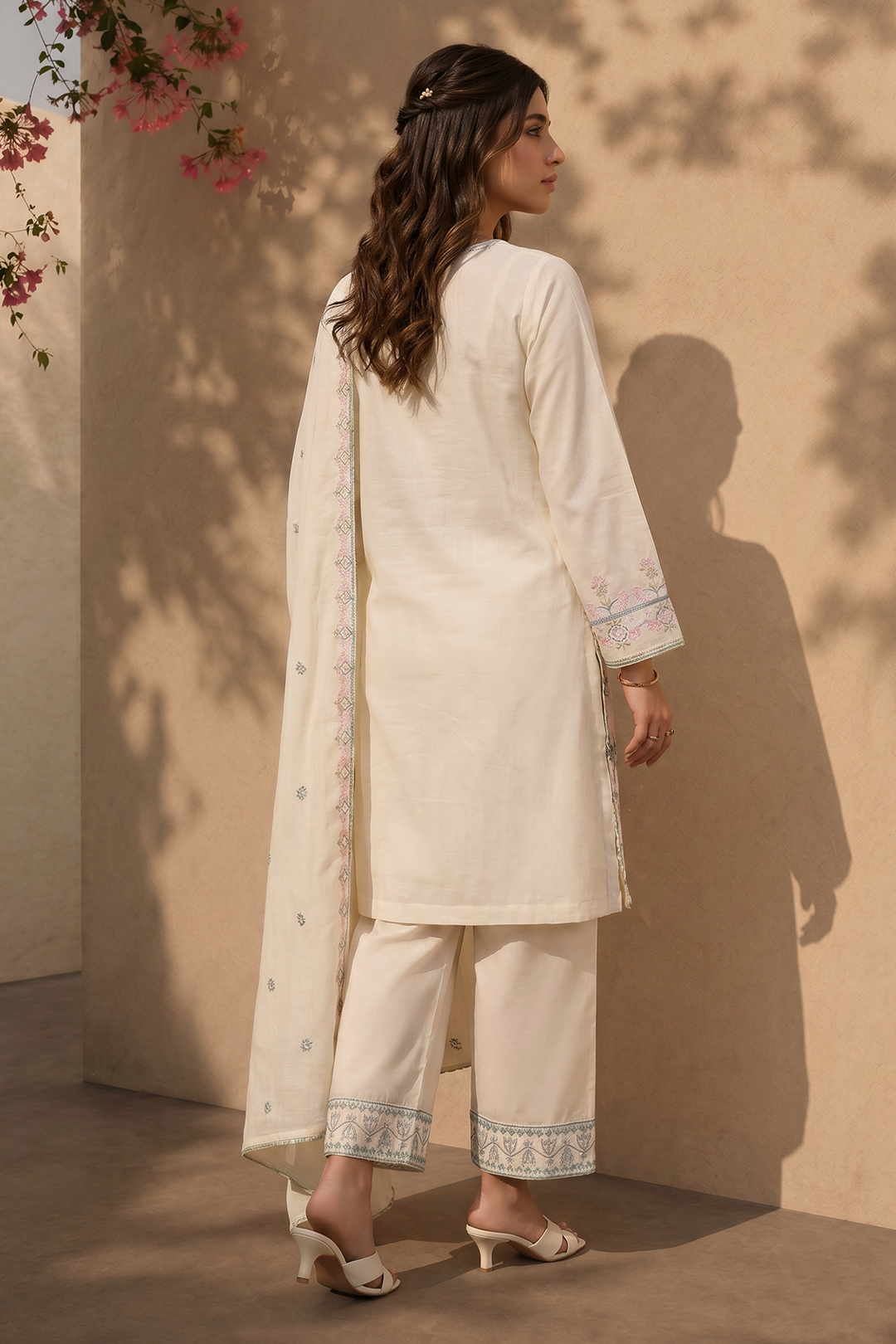 Embroidered Kurta Dupatta Trouser - 3225