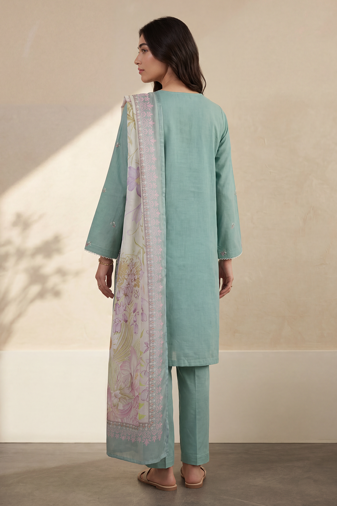 Embroidered Kurta Dupatta Trouser - 3252