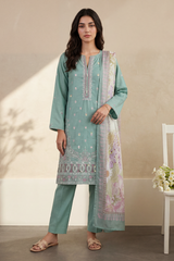 Embroidered Kurta Dupatta Trouser - 3252