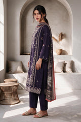 Embroidered Kurta Dupatta Trouser - 3254