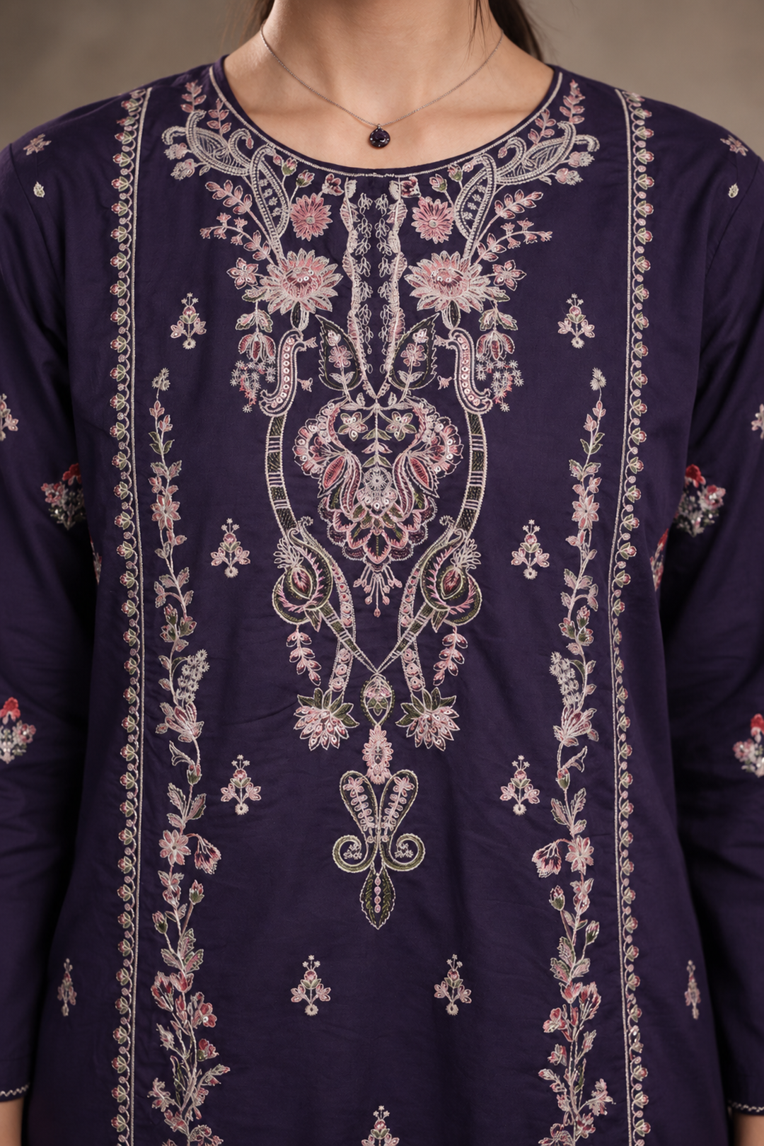 Embroidered Kurta Dupatta Trouser - 3254