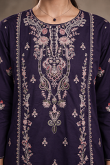 Embroidered Kurta Dupatta Trouser - 3254