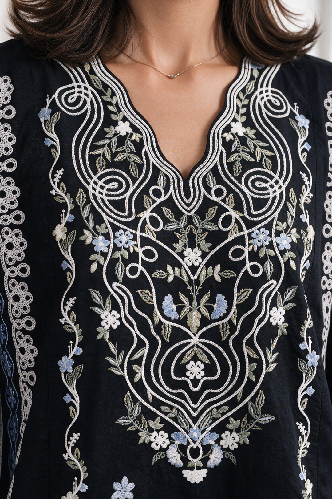 Embroidered Kurta Dupatta Trouser - 3276