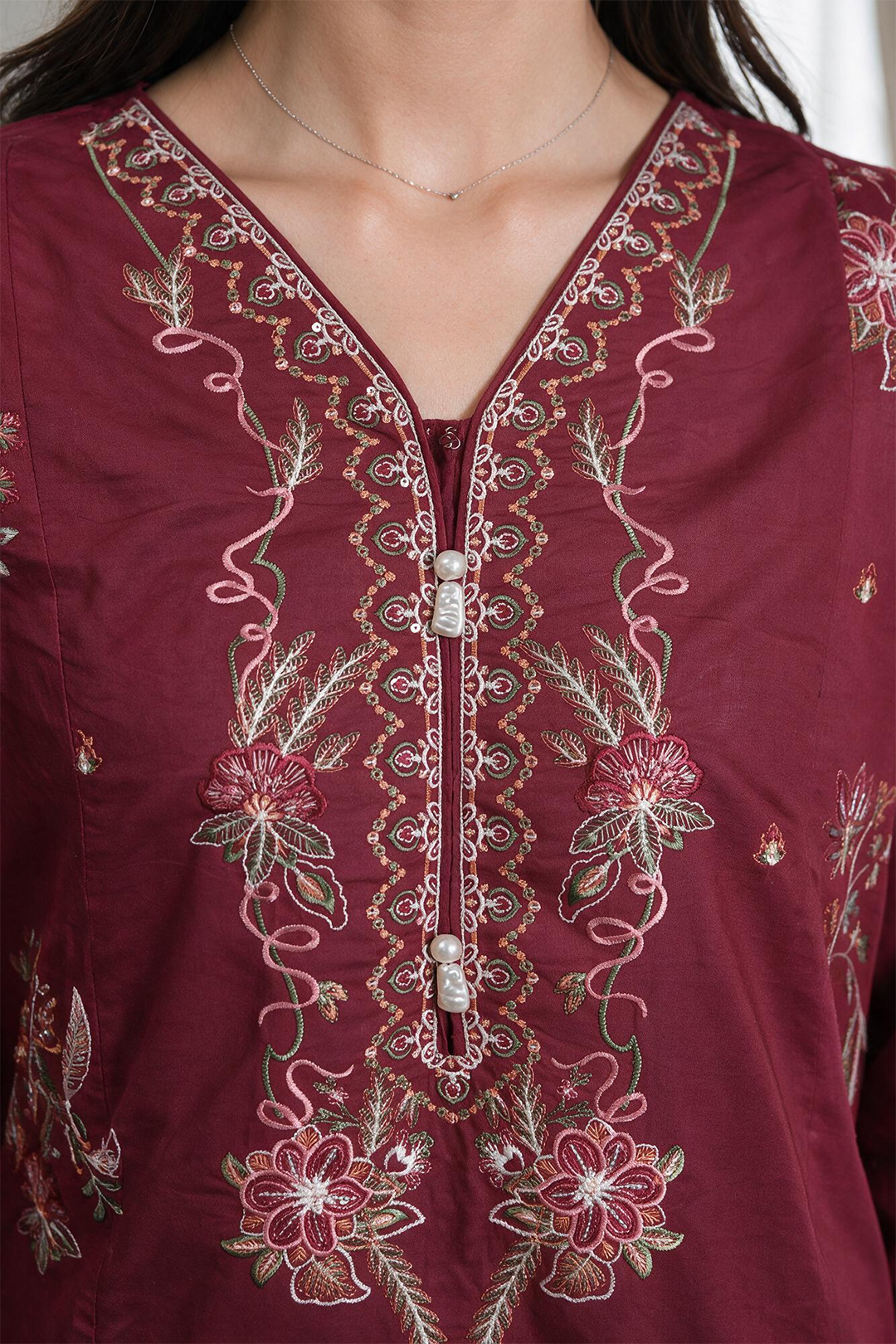 Embroidered Kurta Dupatta Trouser - 3278