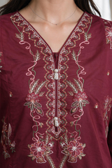 Embroidered Kurta Dupatta Trouser - 3278
