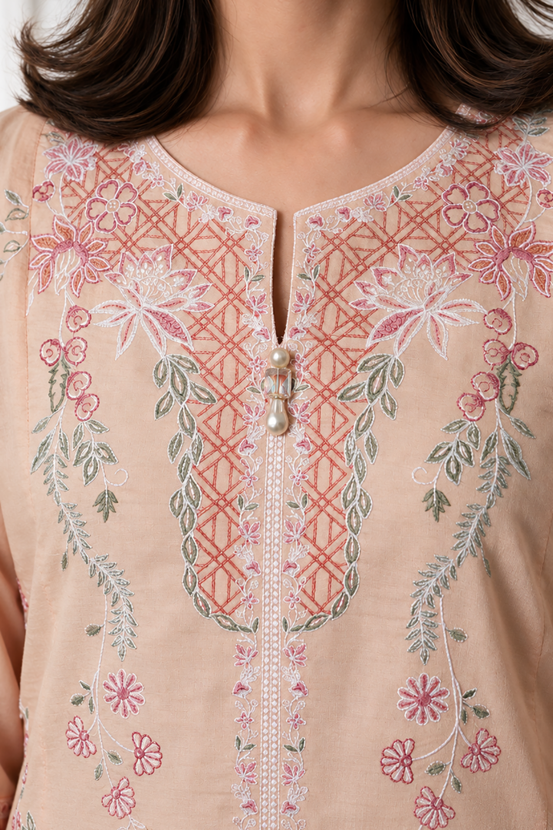 Embroidered Kurta Dupatta Trouser - 3282