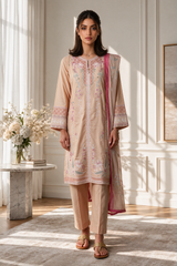 Embroidered Kurta Dupatta Trouser - 3282