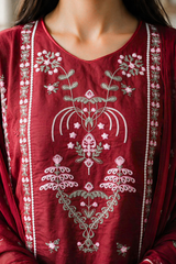 Embroidered Kurta Dupatta Trouser - 3284
