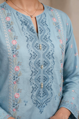 Embroidered Kurta Dupatta Trouser - 3286