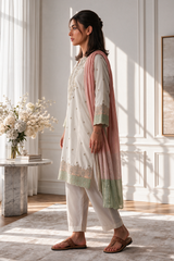 Embroidered Kurta Dupatta Trouser - 3314
