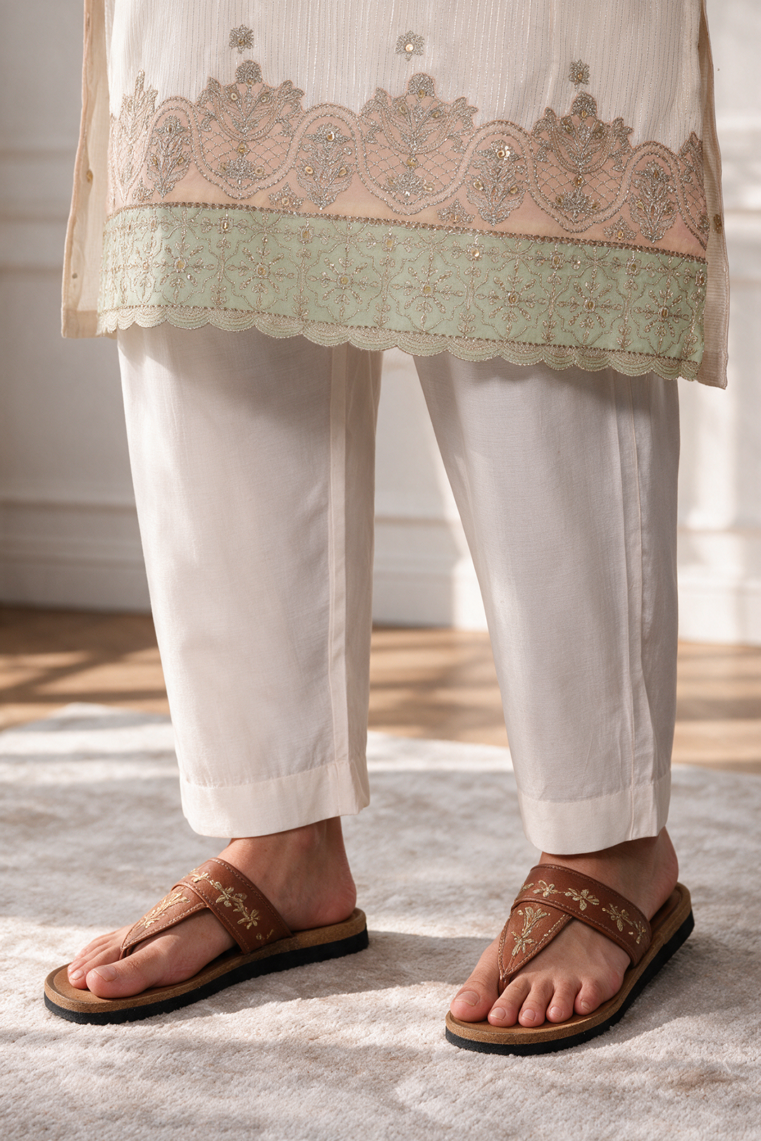 Embroidered Kurta Dupatta Trouser - 3314