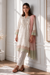 Embroidered Kurta Dupatta Trouser - 3314
