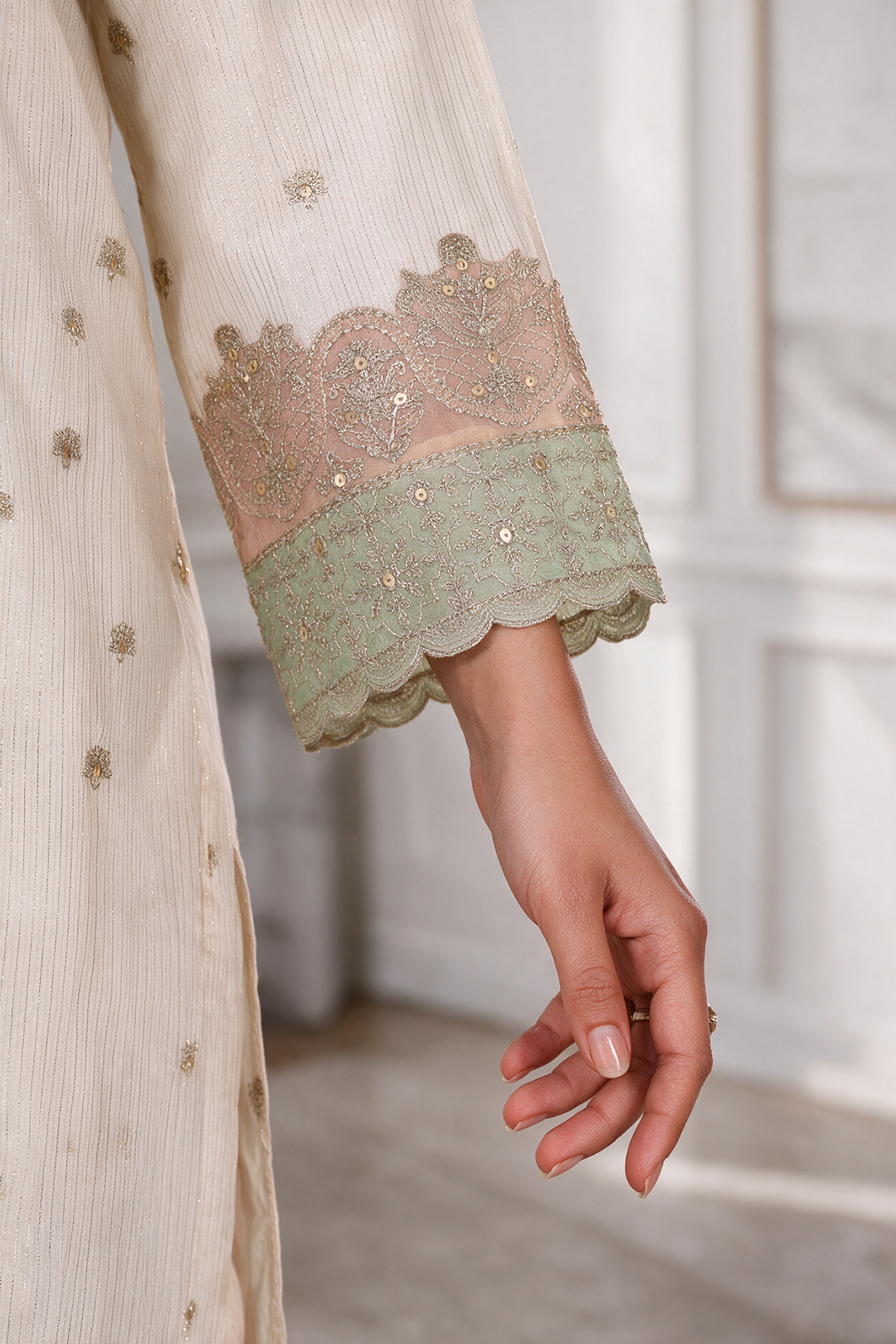 Embroidered Kurta Dupatta Trouser - 3314