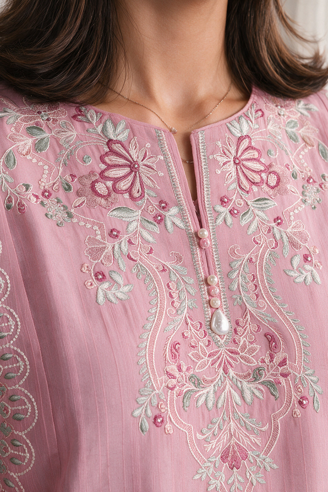 Embroidered Kurta Dupatta Trouser - 3341