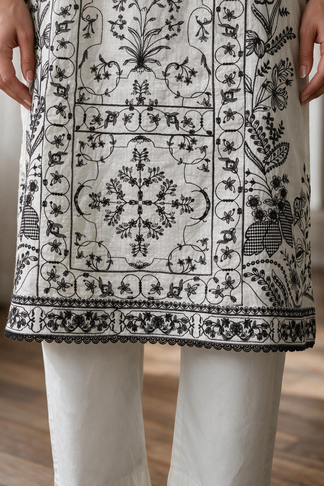 Embroidered Kurta Dupatta Trouser - 3374