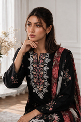 Embroidered Kurta Dupatta Trouser - 3402