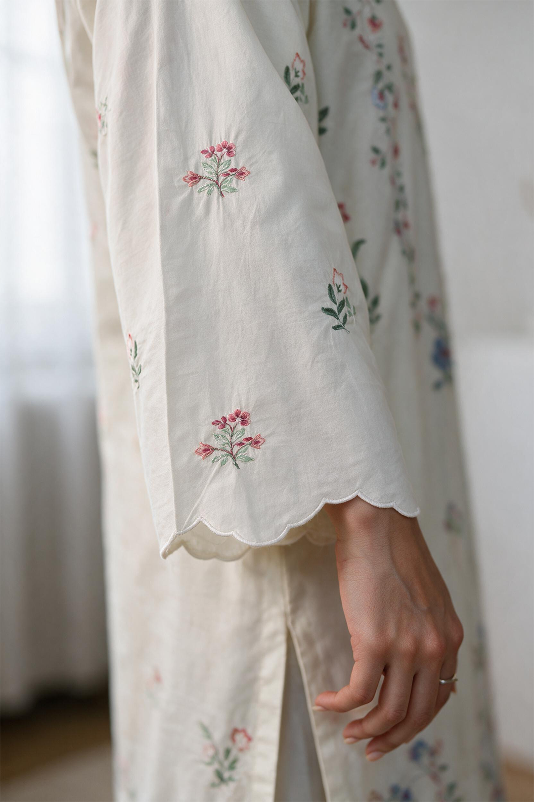 Embroidered Kurta Dupatta Trouser - 3412