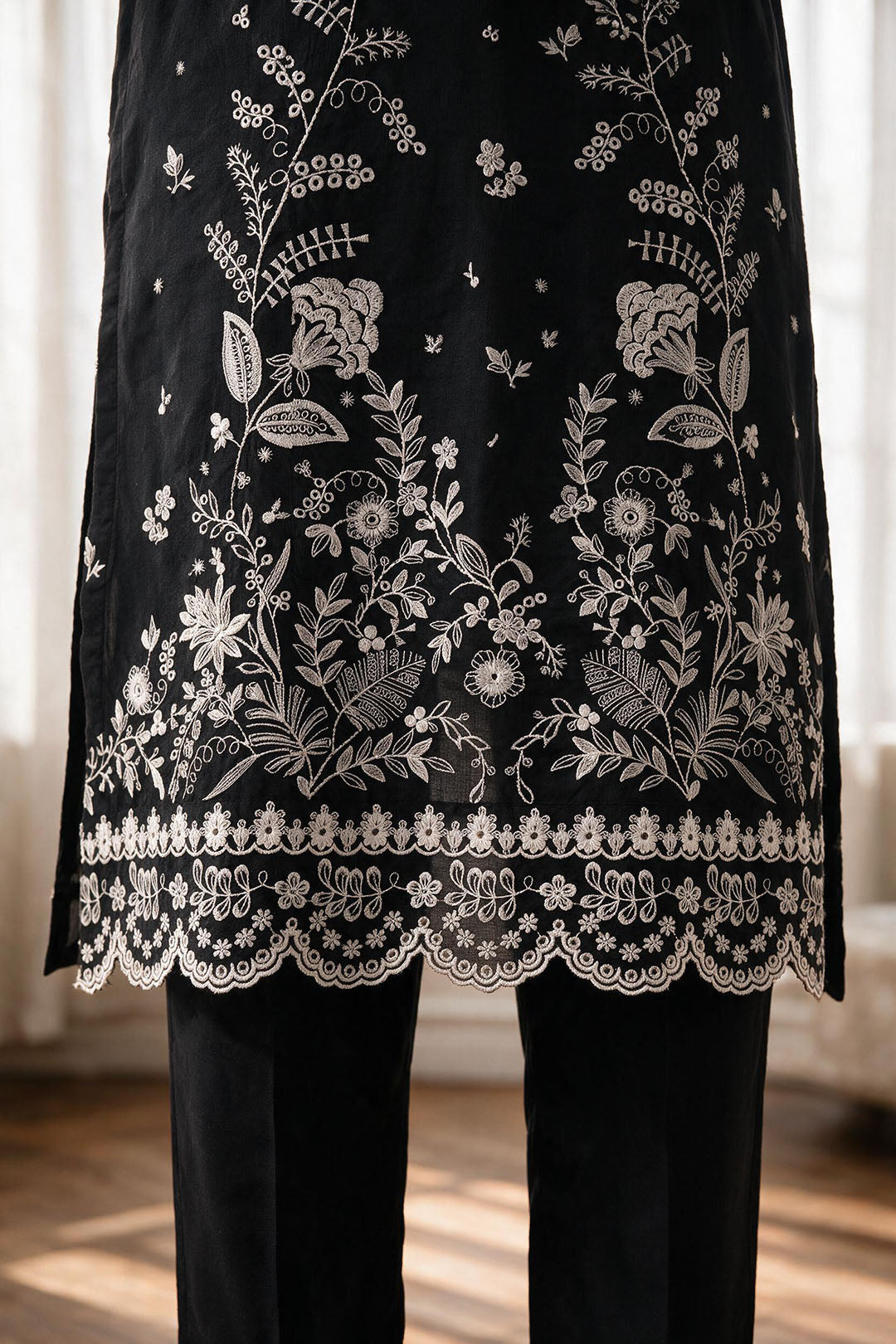 Embroidered Kurta Dupatta Trouser - 3414