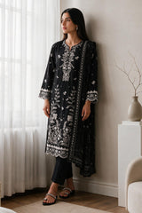 Embroidered Kurta Dupatta Trouser - 3414