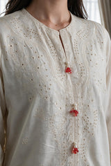 Embroidered Kurta Dupatta Trouser - 3718