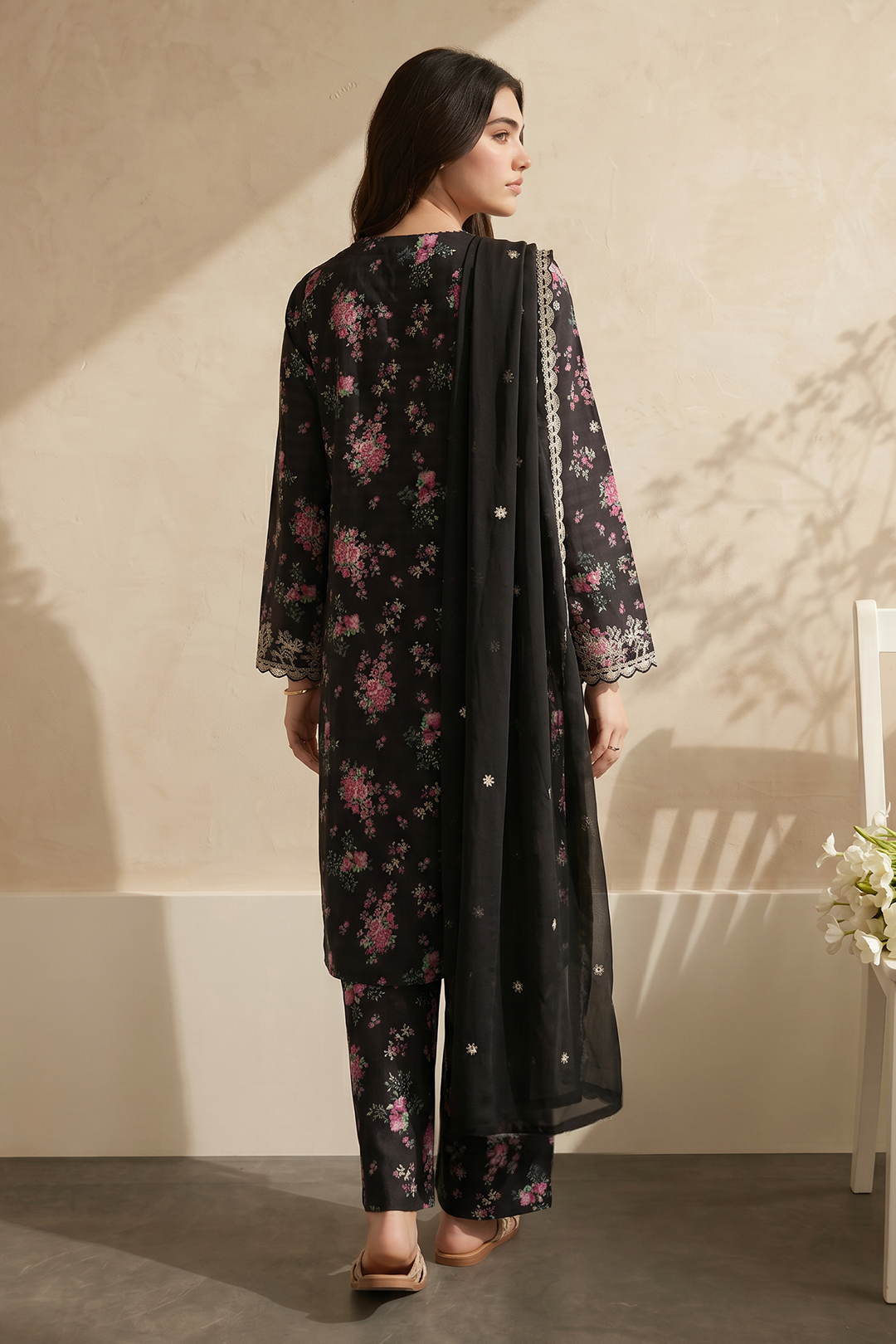 Embroidered Kurta Dupatta Trouser - 3748