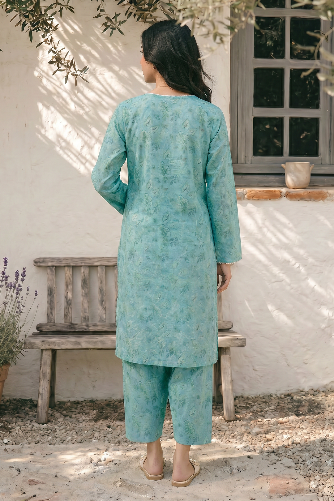 Embroidered Kurta Trouser - 2094