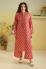 Embroidered Kurta Trouser - 3148