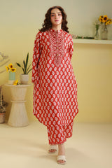 Embroidered Kurta Trouser - 3148