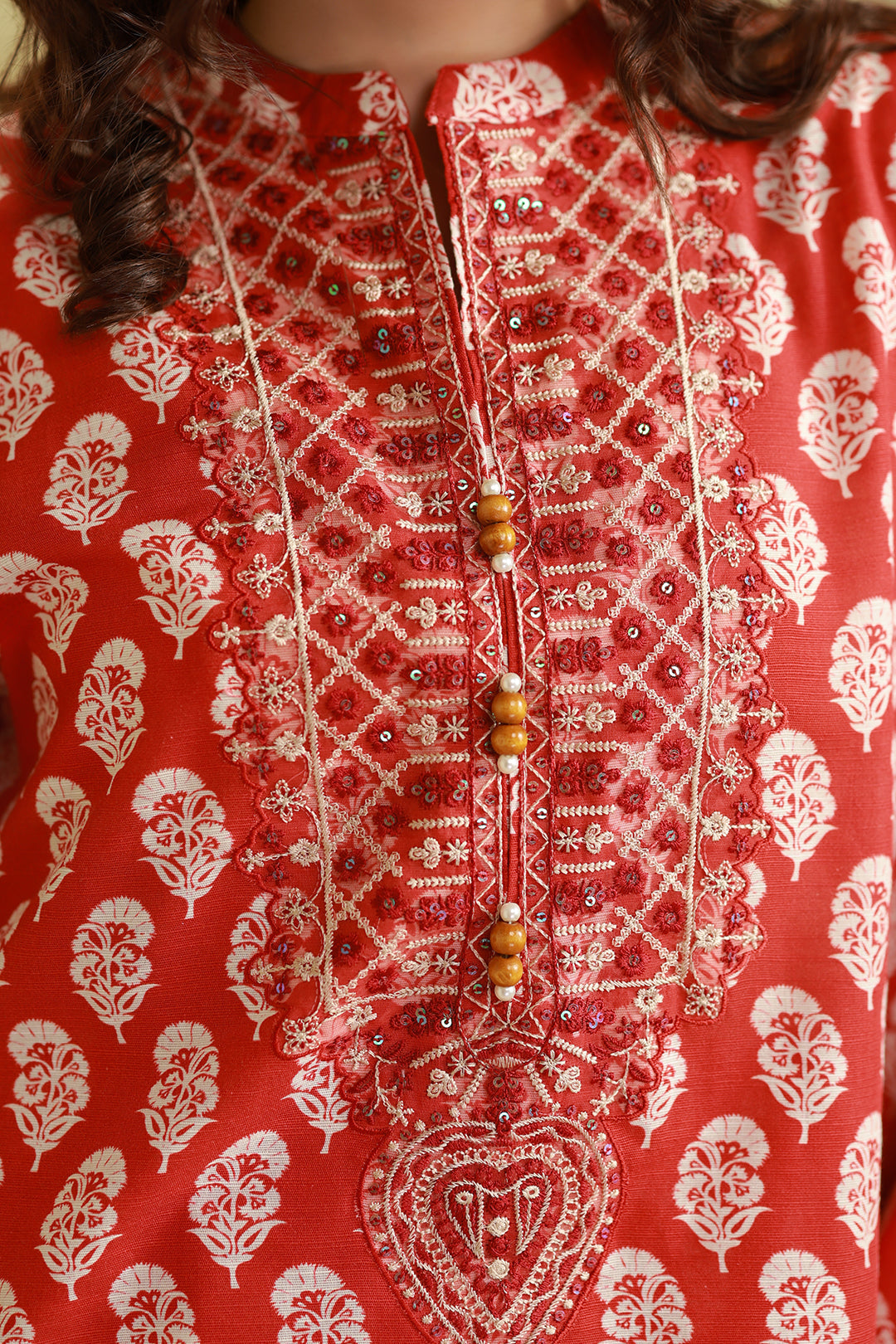 Embroidered Kurta Trouser - 3148