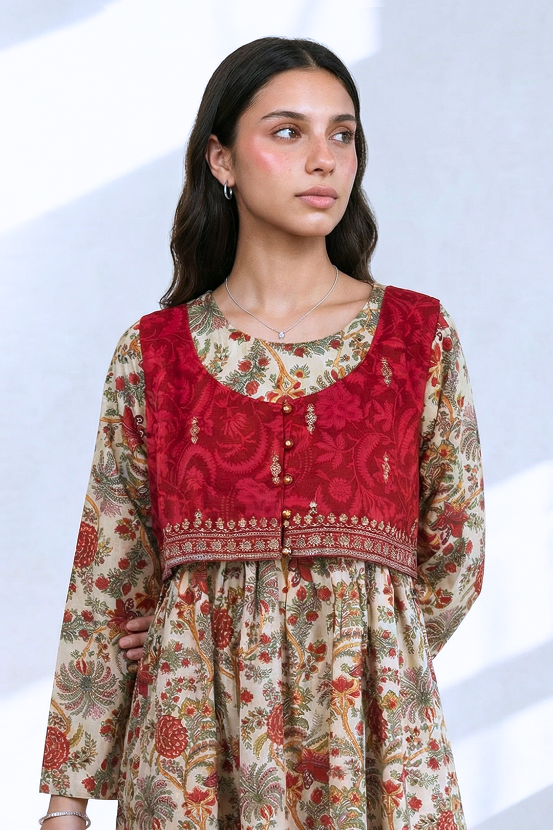 Embroidered Kurta - 2663