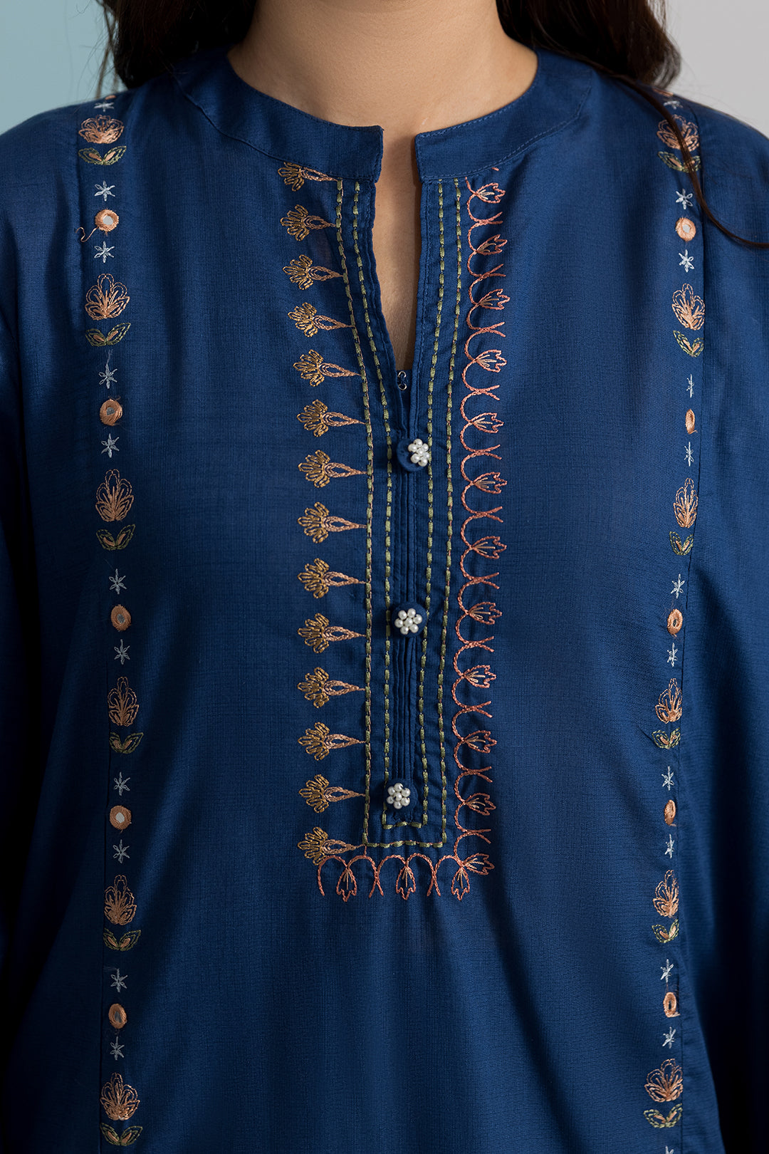 Embroidered Kurta Trouser - 2538