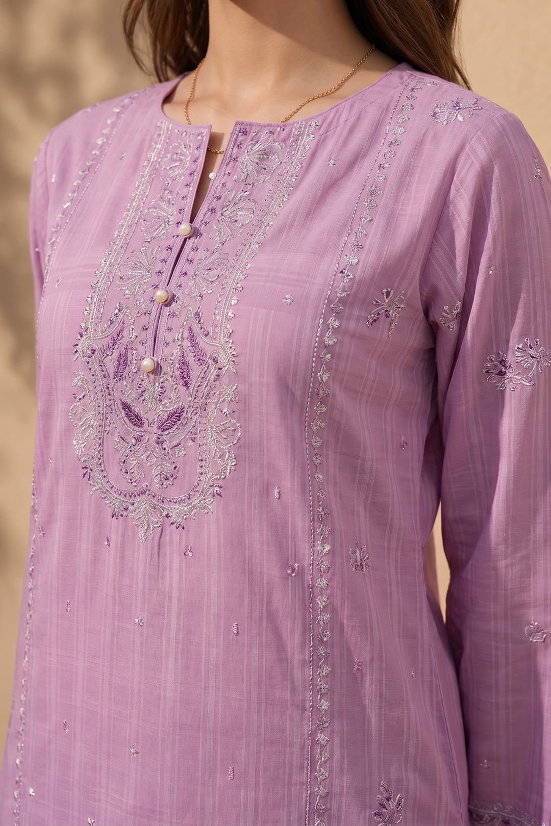 Embroidered Kurta Trouser - 2545