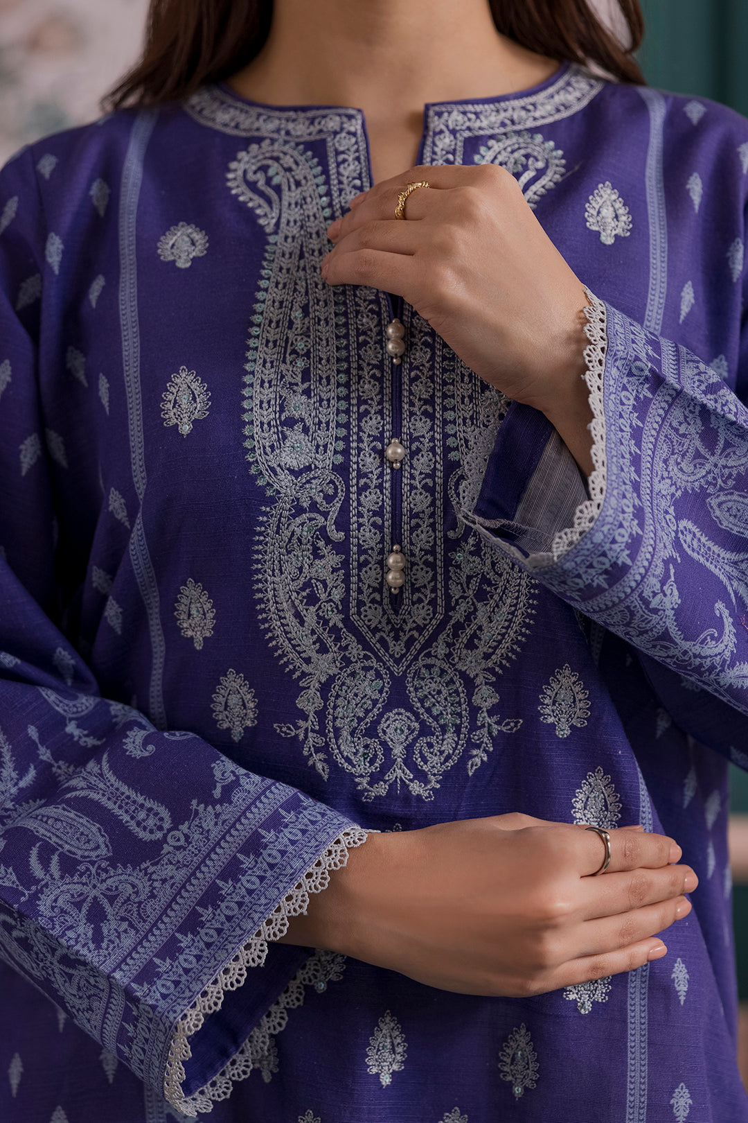 Embroidered Kurta Dupatta - 2857