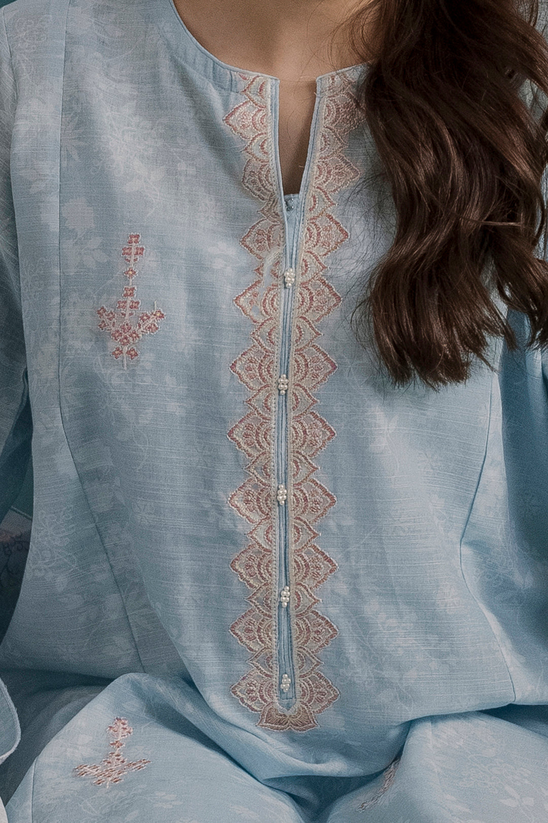 Embroidered Kurta Dupatta - 2858