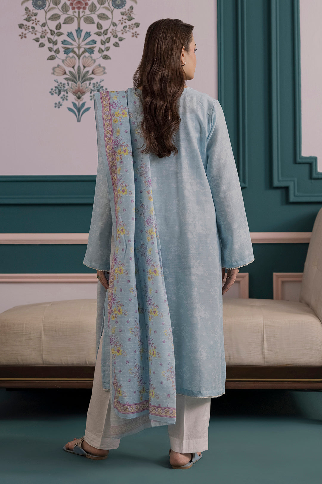 Embroidered Kurta Dupatta - 2858