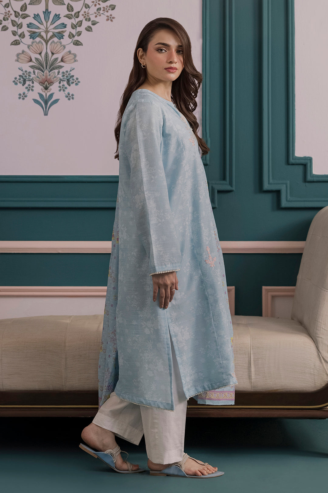 Embroidered Kurta Dupatta - 2858