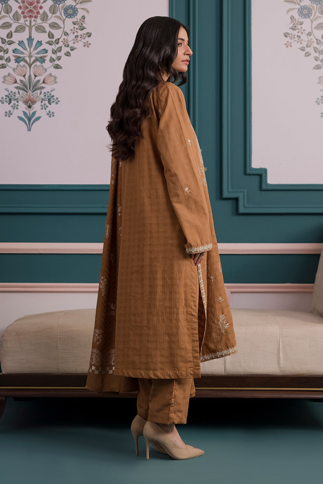 Embroidered Kurta Dupatta Trouser - 2531
