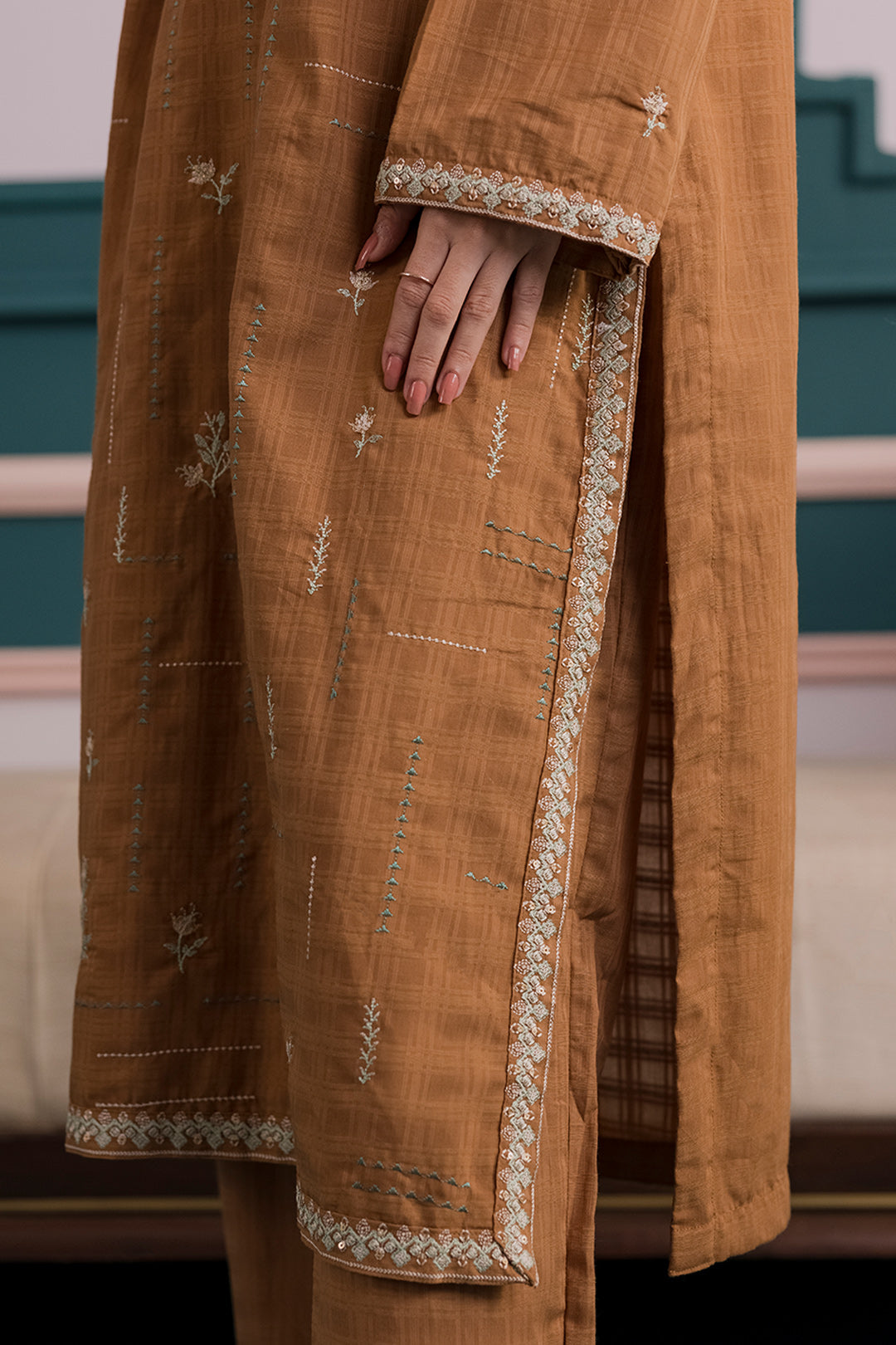 Embroidered Kurta Dupatta Trouser - 2531