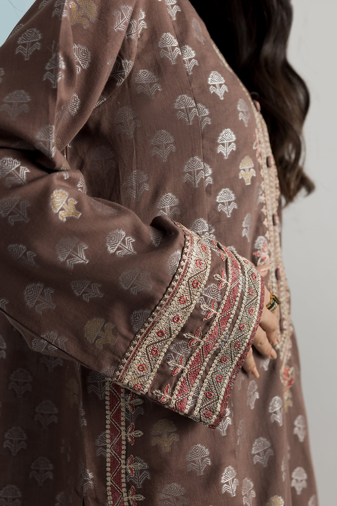 Embroidered Kurta Dupatta Trouser - 2534
