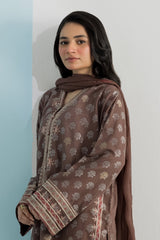 Embroidered Kurta Dupatta Trouser - 2534