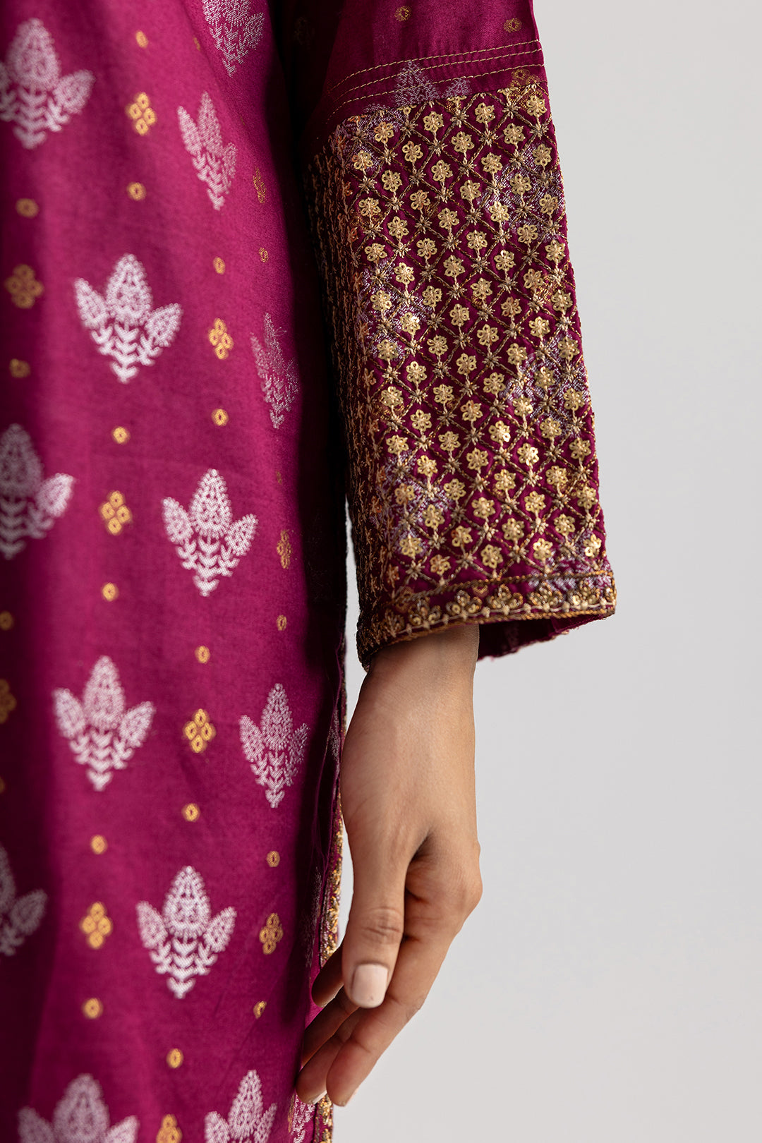 Embroidered Kurta Dupatta Trouser - 2537