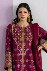 Embroidered Kurta Dupatta Trouser - 2537
