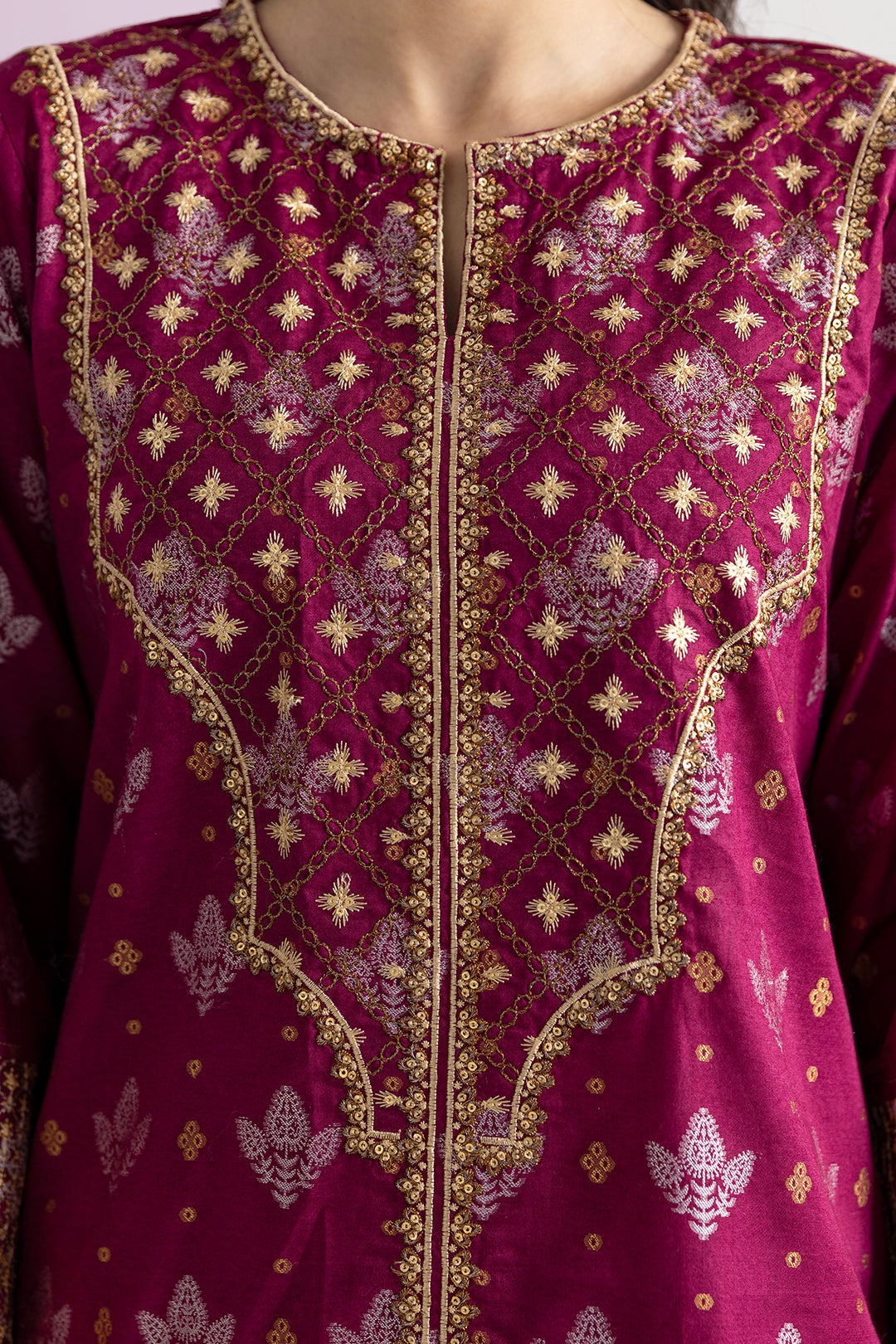 Embroidered Kurta Dupatta Trouser - 2537