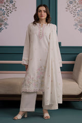Embroidered Kurta Shawl Trouser - 2555